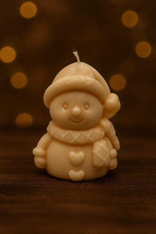 Schneemannkerze